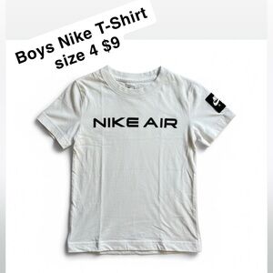 Nike Air Kids White Tee with Black Logo